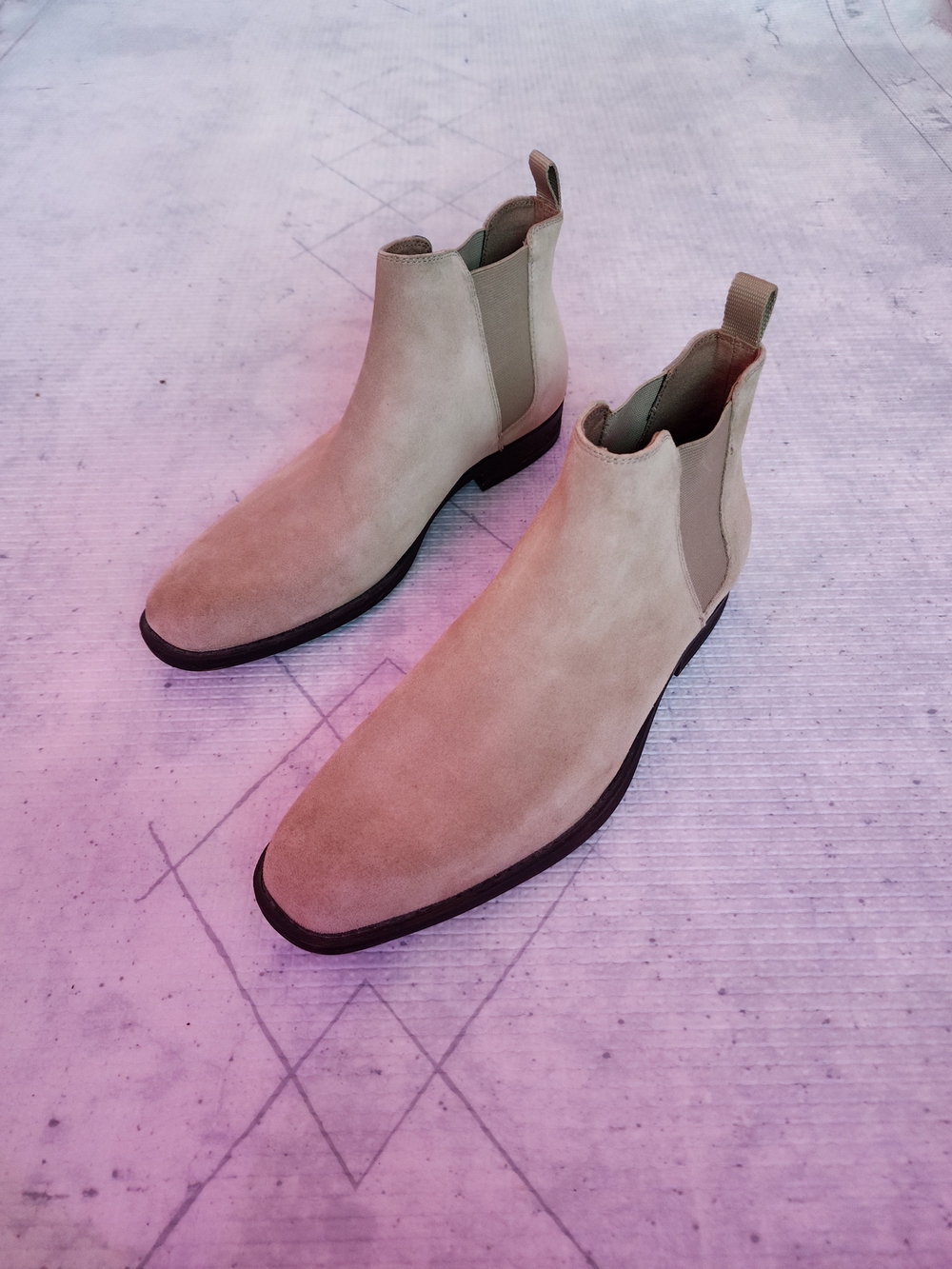 Aldo Men's Suede Chelsea Boots Light Beige